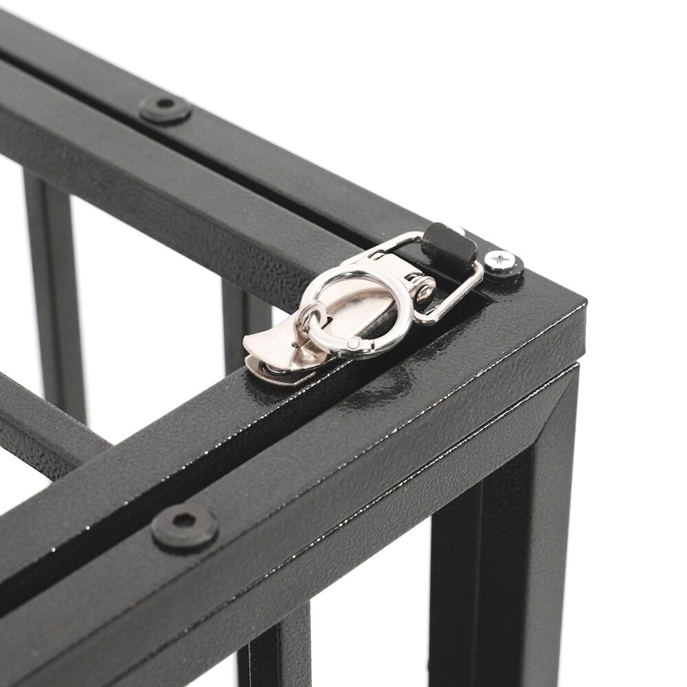 HOMLUX 61" Extra Large Heavy Duty Metal Dog Crate for Large Dogs in Black, , large