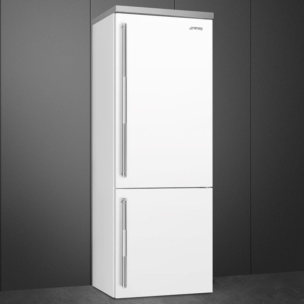 SMEG 16.28 Cu. Ft. Freestanding Bottom Freezer Refrigerator in Matte White, , large