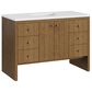 James Martin Hudson 48" Single Bathroom Vanity in Honey Oak with 3 cm Parisien Bleu Silestone Top and Rectangular Sink, , large
