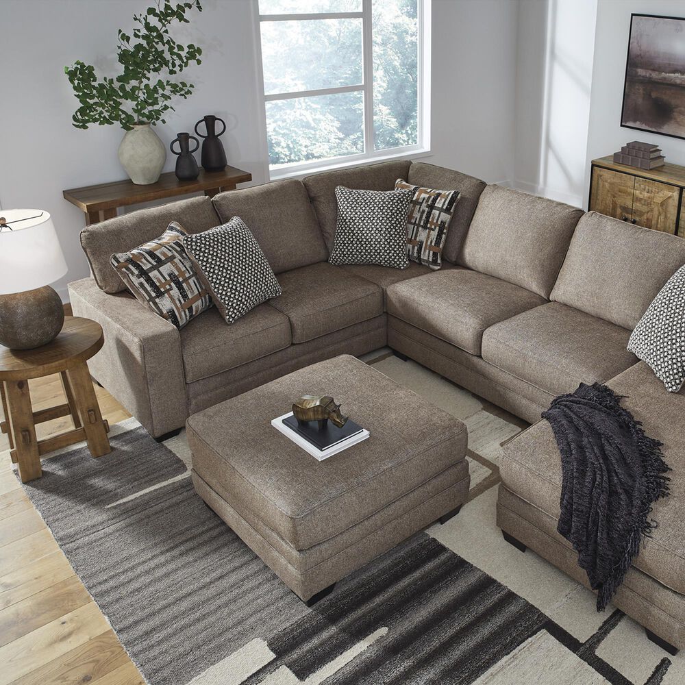 Ashley Cannonbrook Oversized Accent Ottoman in Nutmeg, , large