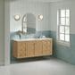 James Martin Vanities Laurent 60" Single Bathroom Vanity in Light Natural Oak with 3 cm Victorian Silver Quartz Top and Rectangular Sink, , large