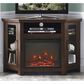 Walker Edison 48" Corner Fireplace TV Stand in Traditional Brown, , large