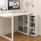 HOMLUX 3-Tier Bookcase with Decorative Open Shelves in White, , large