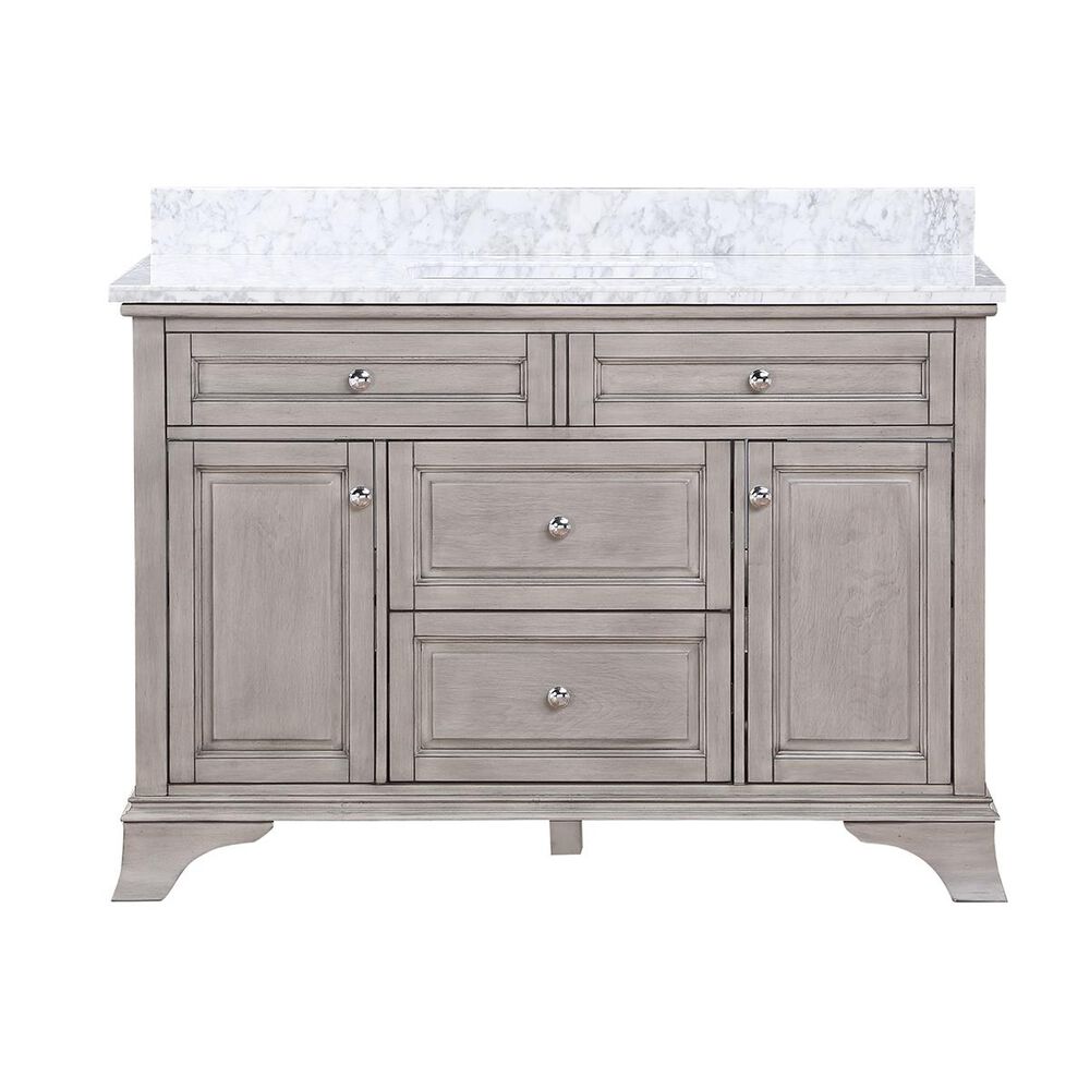 Aurafina Wainwright 48" Vanity with Top and Sink in Old Harbor Gray, , large