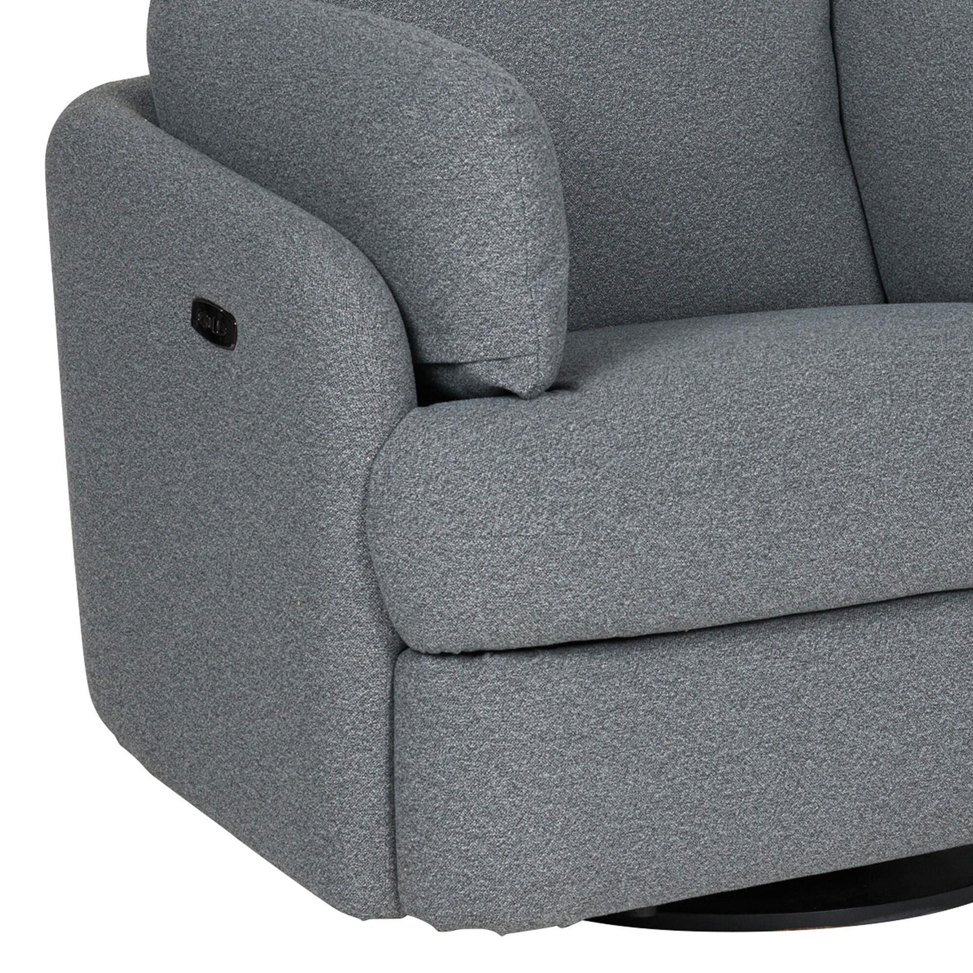 Ashley Alainmont Next-Gen Nuvella Power Swivel Recliner in Salt