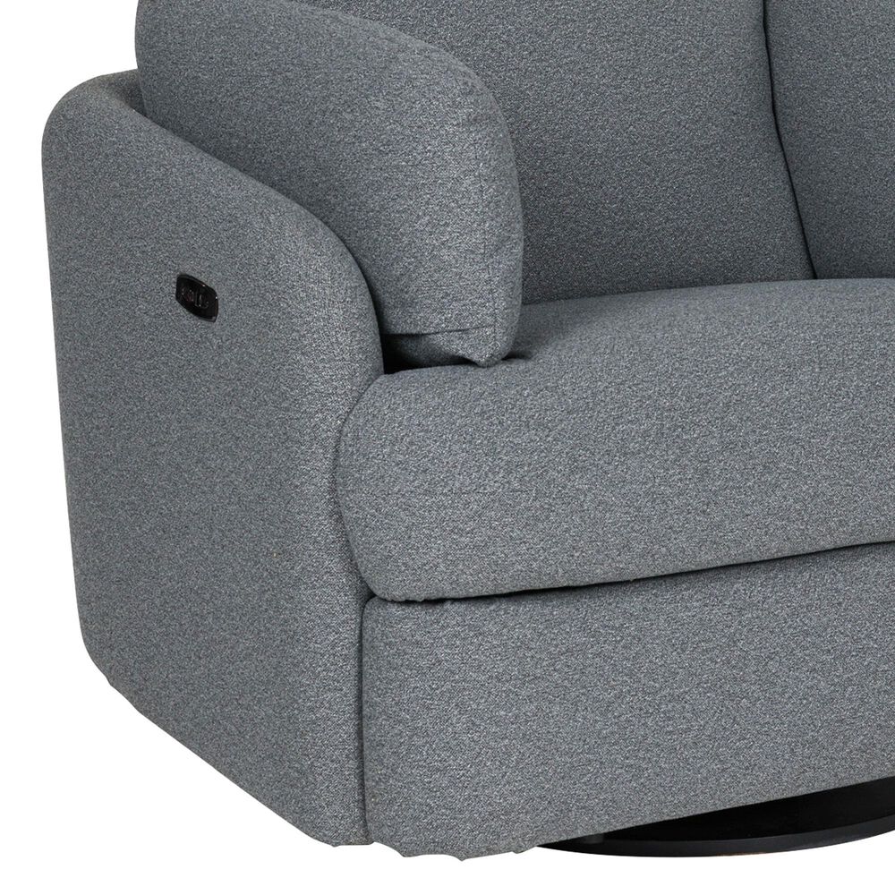 Ashley Alainmont Next-Gen Nuvella Power Swivel Recliner in Salt and Pepper, , large