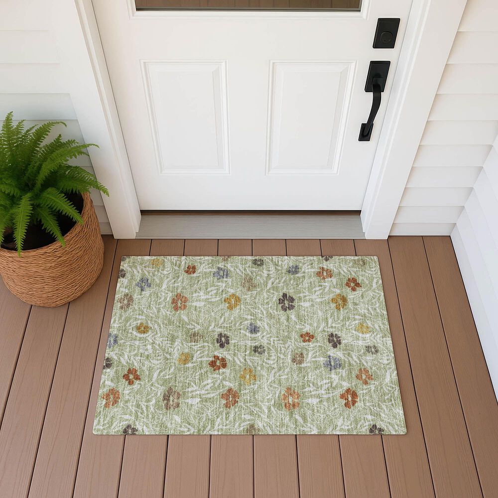 Dalyn Rug Company Soft Essentials Floral Cactus 1'8" x 2'6" Indoor/Outdoor Area Rug, , large