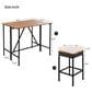 Hearth and Haven 5-Piece Outdoor Patio Wicker Bar Set with Off-White Cushion in Black and Brown, , large