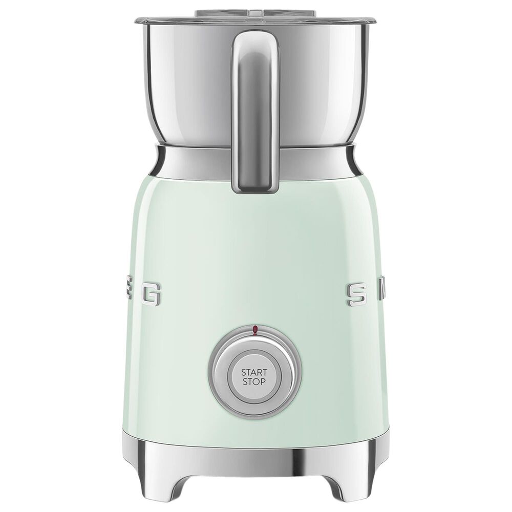 Smeg 20 Oz Retro Style Milk Frother in Pastel Green and Polished Chrome, , large