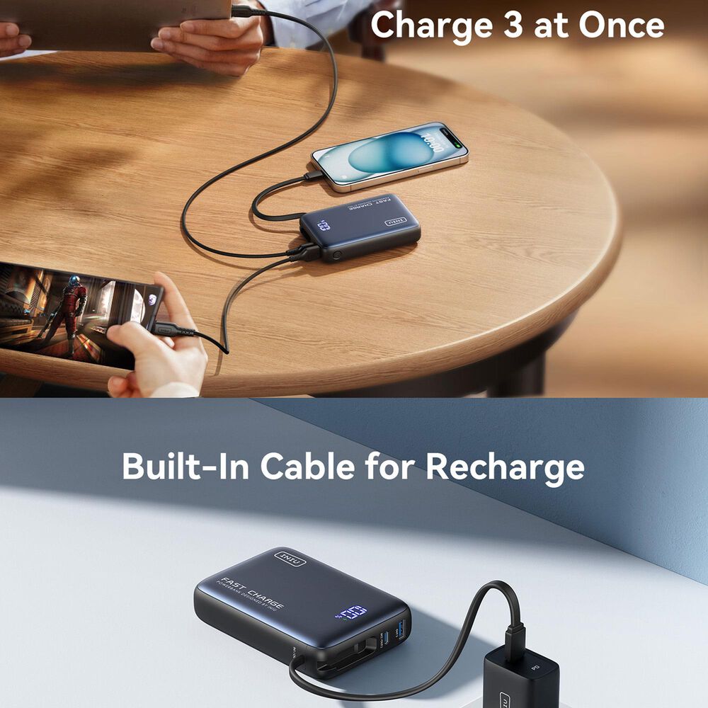 INUI Pocket Power 20000mAh Fast Charging Power Bank in Black, , large
