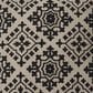 K & K Interiors 20" Square Embroidered Throw Pillow with Tassels in Beige and Black, , large