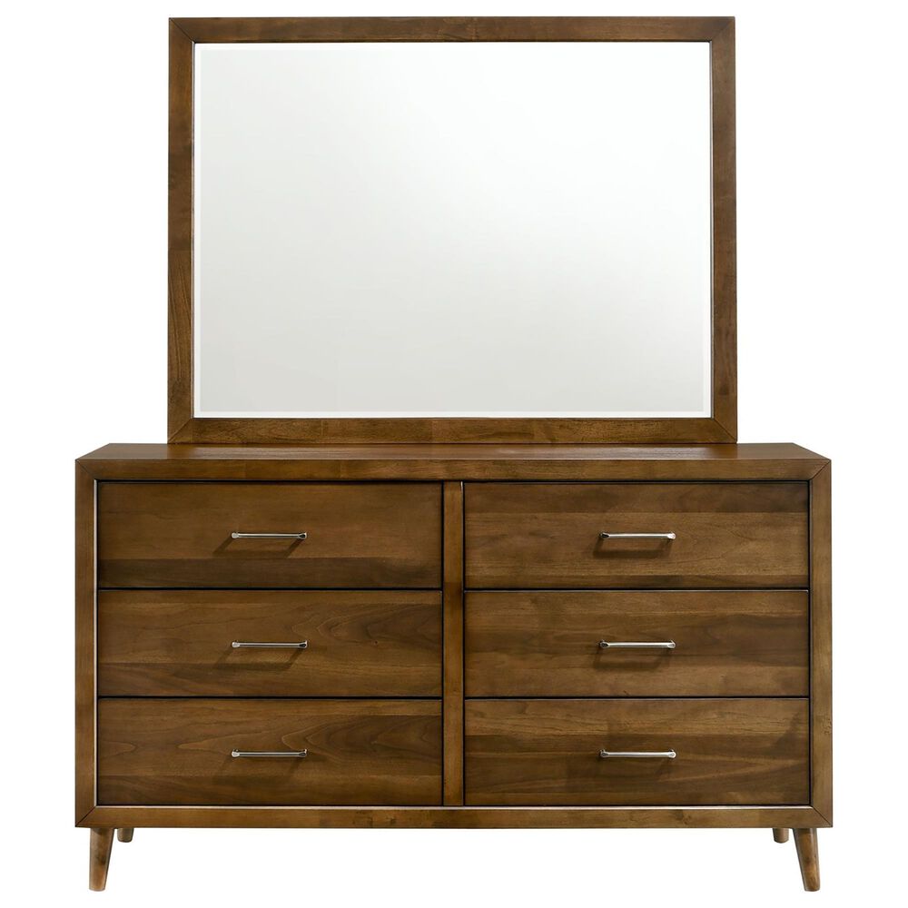 Mayberry Hill Malibu 5 Piece Full Bedroom Set in Walnut, , large