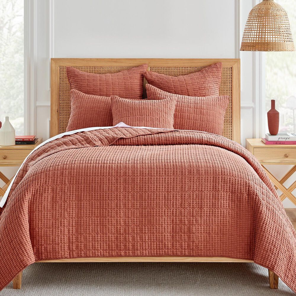 Levtex Mills Waffle 2-Piece Twin Quilt Set in Adobe, , large