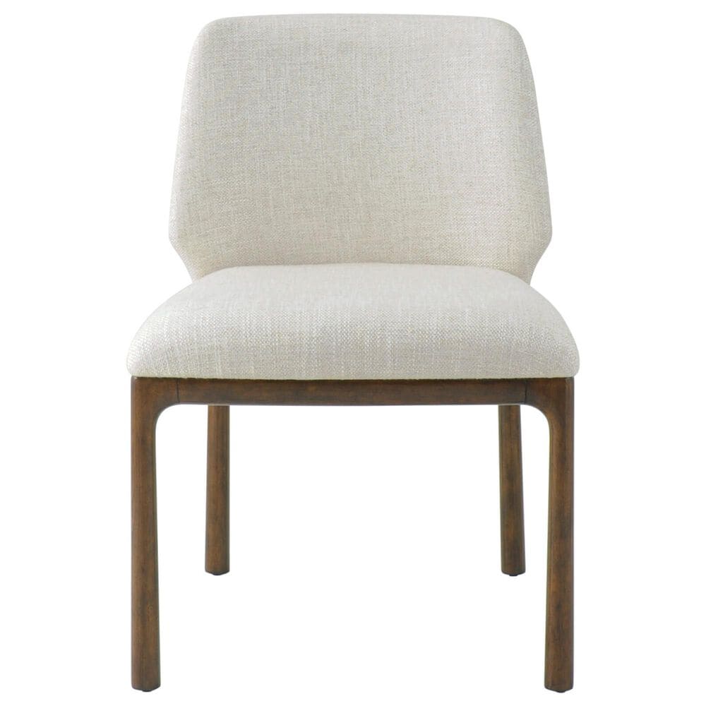 Theodore Alexander Kesden Side Chair with Halo Upholstered in Pyramid Brown, , large