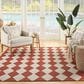 Nourison Positano Geometric Terracotta 6" x 9" Indoor/Outdoor Area Rug, , large