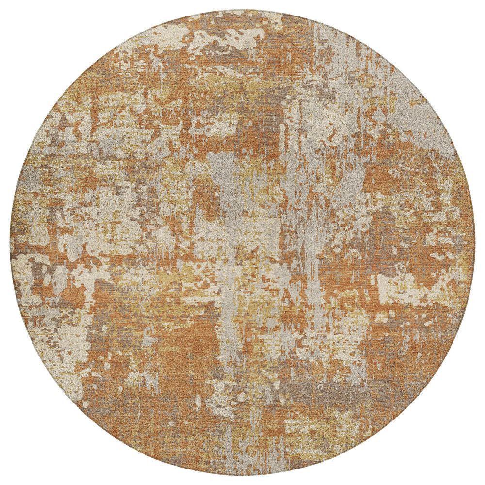 Dalyn Rug Company Kochi KC7 Copper 8" Round Area Rug, , large
