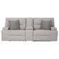 Ashley Acklen Place 3-Piece Power Symmetrical Reclining Sectional Loveseat with Console in Pewter, , large