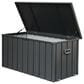 HOMLUX 120-Gallon Outdoor Waterproof Storage Deck Box with Lockable Lid in Dark Gray, , large