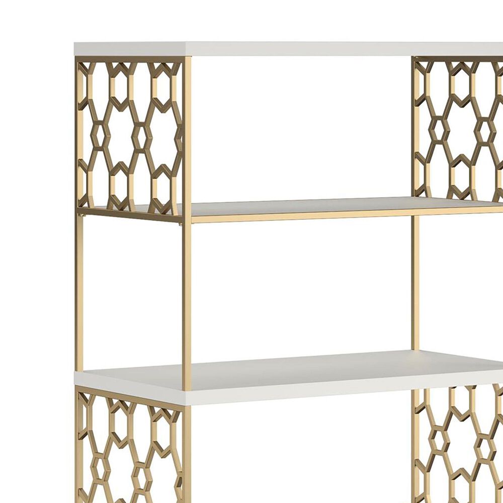 DHP Ella 5-Shelf Bookcase in White, , large