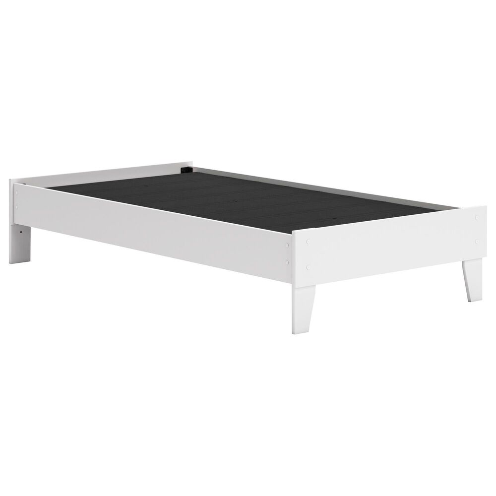 Ashley Socalle Twin Platform Bed in Matte White, , large