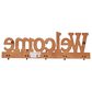 Maple and Jade 32" x 10" Wall Hook in Brown and Distressed White, , large