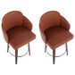LumiSource Dahlia Swivel Counter Stool with Camel Upholstery in Walnut and Chrome (Set of 2), , large