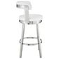 Blue River Bryant 30" Swivel Barstool with White Cushion in Stainless Steel, , large