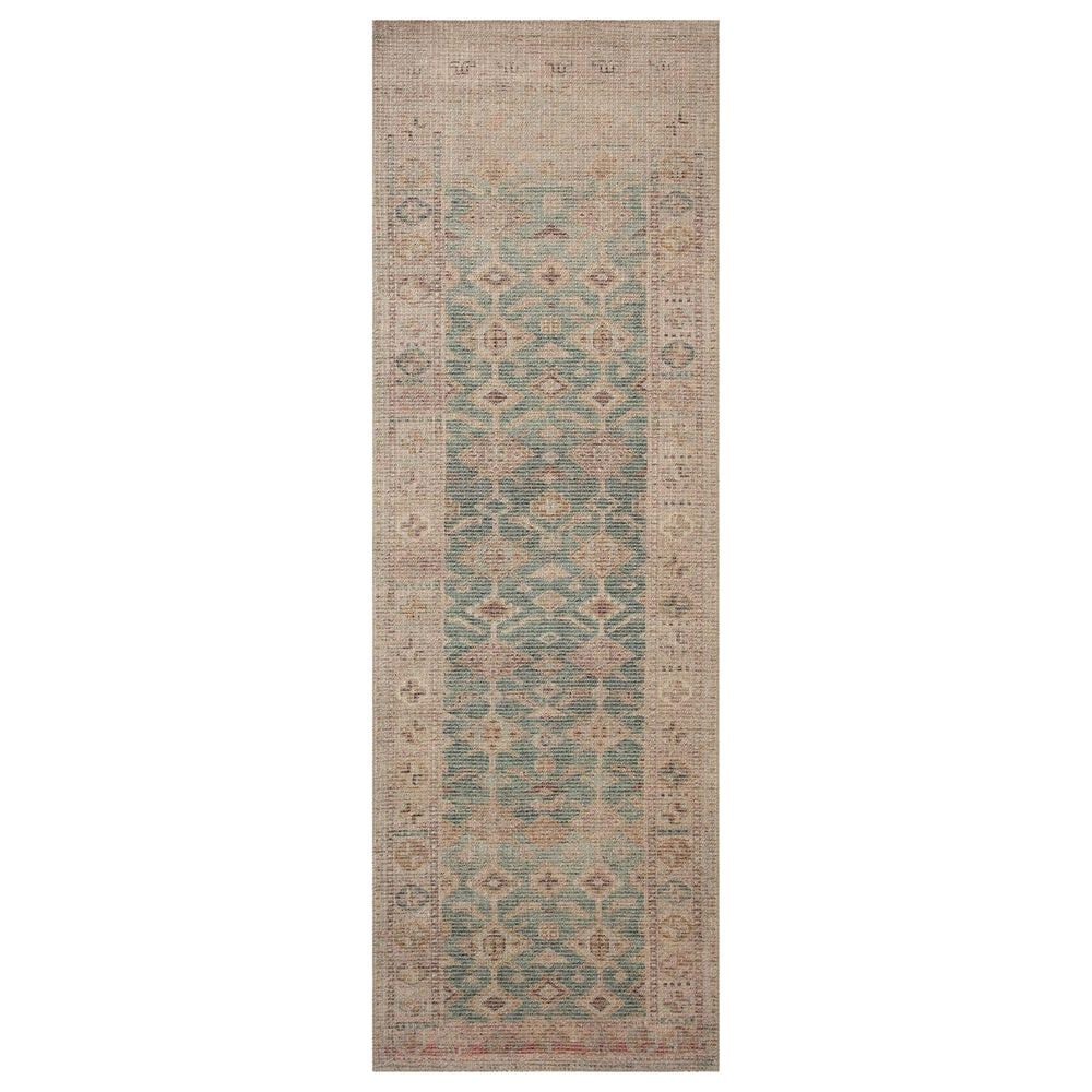Angela Rose Aubrey 2" x 5" Aqua and Sand Runner, , large