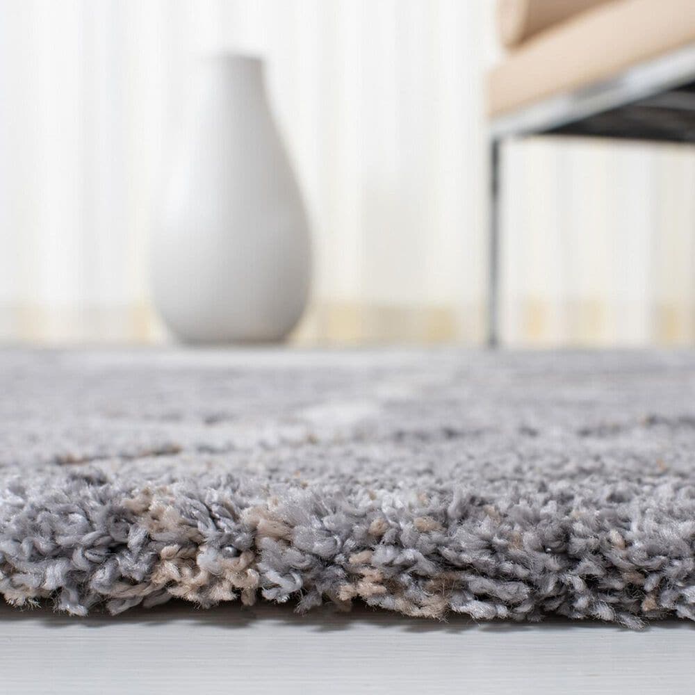 Safavieh Cyrus Shag CYR114G 5&#39;5&quot; x 7&#39;6&quot; Grey and Beige Area Rug, , large
