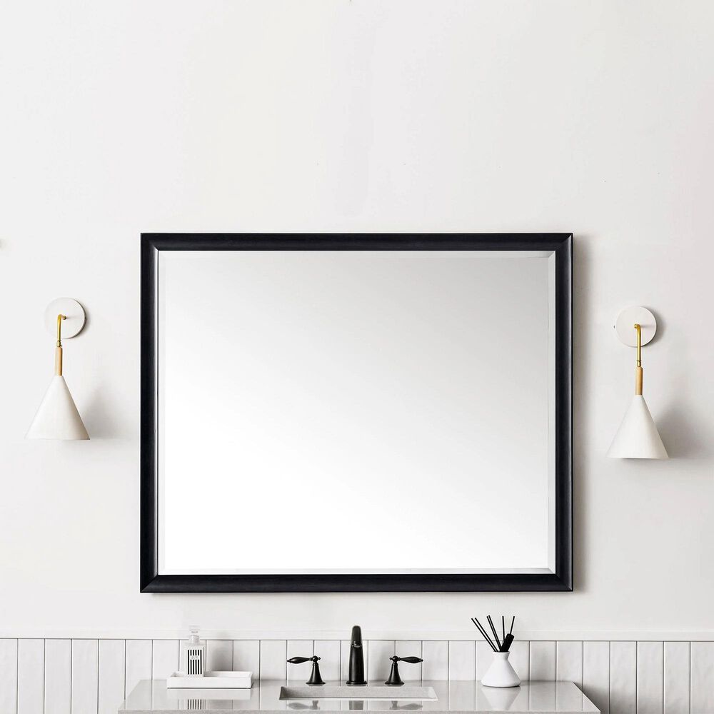 James Martin Vanities Glenbrooke 48&quot; Rectangular Mirror in Black Onyx, , large