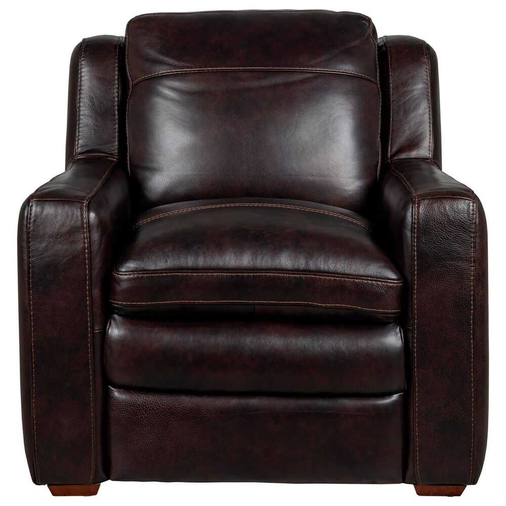 Bordeaux &amp; Co 4-Piece Stationary Leather Living Room Set in Berlin Dark Brown, , large