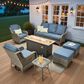 HOMLUX 7-Piece Patio Set in Denim Blue, , large