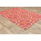 Oriental Weavers Cayman 2541V 9"10" x 12"10" Sand and Pink Area Rug, , large
