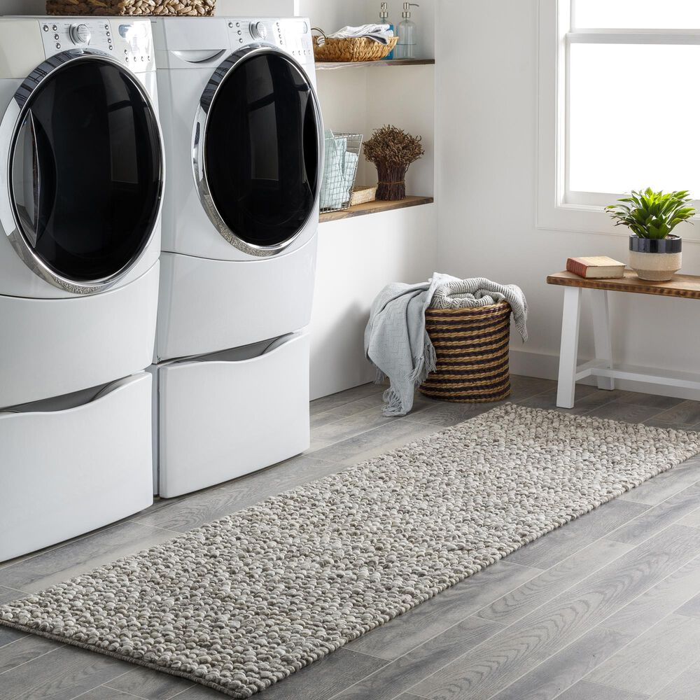 Surya Como 2&#39;6&quot; x 8&#39; Charcoal and Ivory Runner, , large