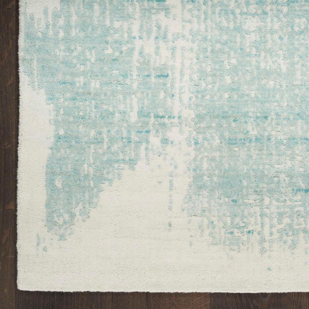 Nourison Harmony 2&#39; x 3&#39; Ivory and Aqua Area Rug, , large