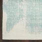 Nourison Harmony 2" x 3" Ivory and Aqua Area Rug, , large