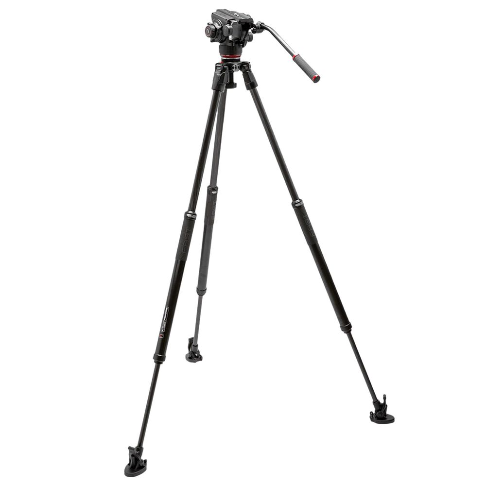 Manfrotto 504X Fluid Video Head with 635 Fast Single Carbon Leg in Black, , large