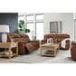 Ashley Healy Pier Power Reclining Sofa in Chocolate, , large