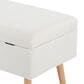 Lumisource Storage Bench with Cream Cushion in Natural, , large