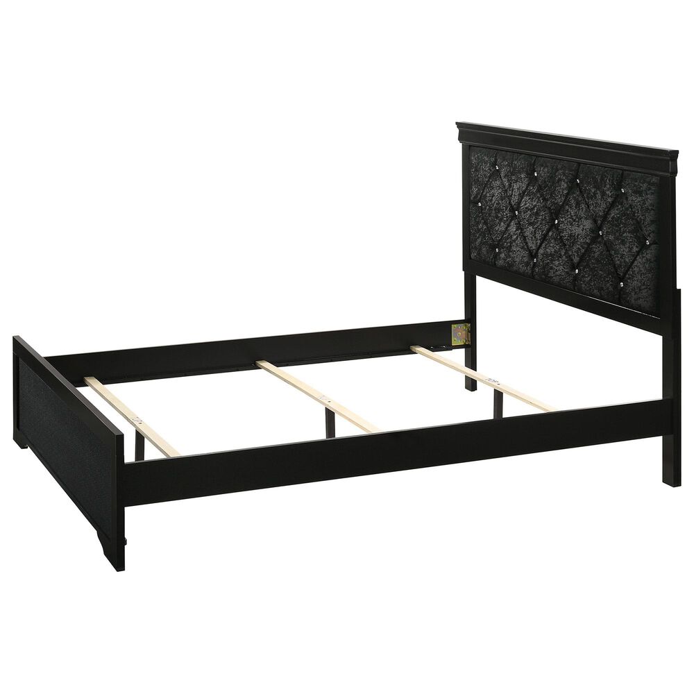 Crown Mark Amalia 5-Piece King Bedroom Set in Black, , large