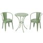 Hearth and Haven Lourdes 3-Piece Iron Bistro Set in Green, , large