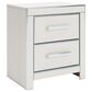 Ashley Zuraleus Queen Upholstered Platform Bed with Two Nightstands in Matte White, , large