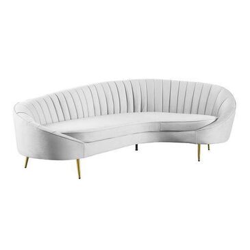 Monroe Dallas Chaise in Grey with Interchangeable Brass and Silver Legs, , large