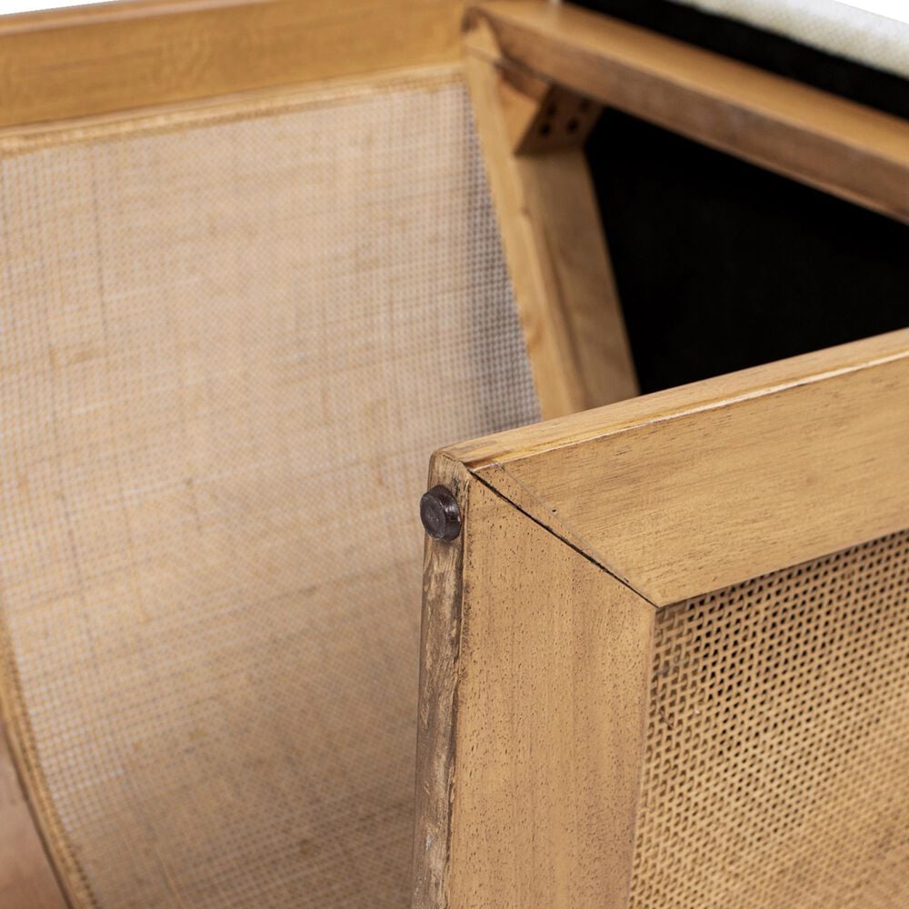 Jennifer Taylor Home Lilith Arm Chair with White Pepper Cushion in Natural, , large