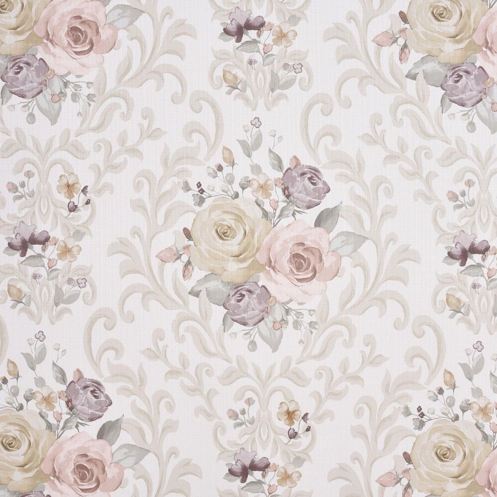 J. Queen New York Chardonnay 84&quot; x 41&quot; Window Panel Pair in Ivory, Blush, Lavender and Gold, , large
