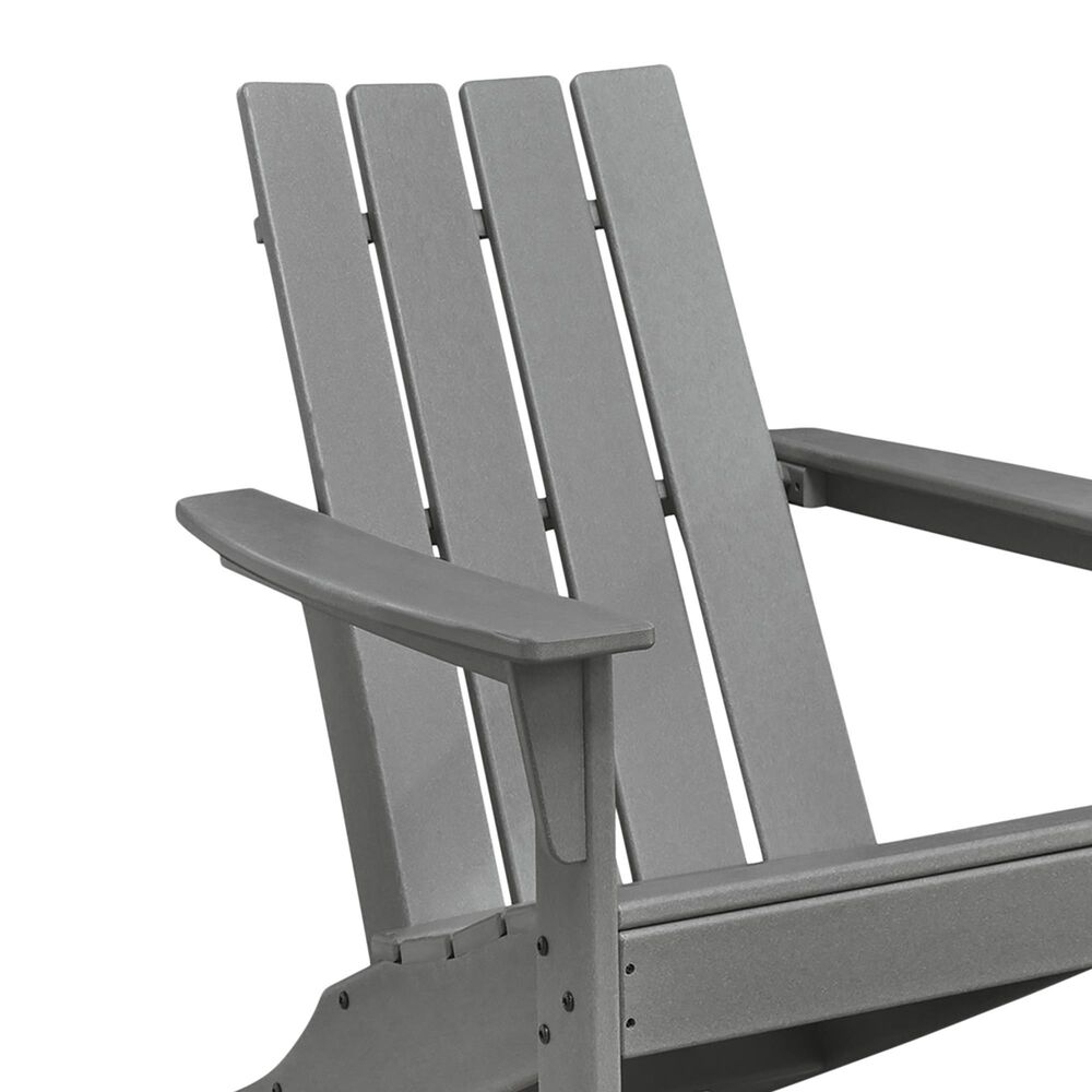 Ashley Cove Beach Outdoor Adirondack Chair in Gray, , large