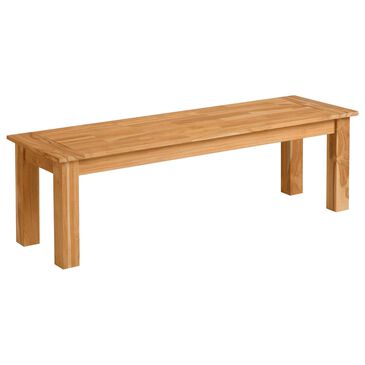 Linon Home Decor Carenen Outdoor Bench in Natural, , large