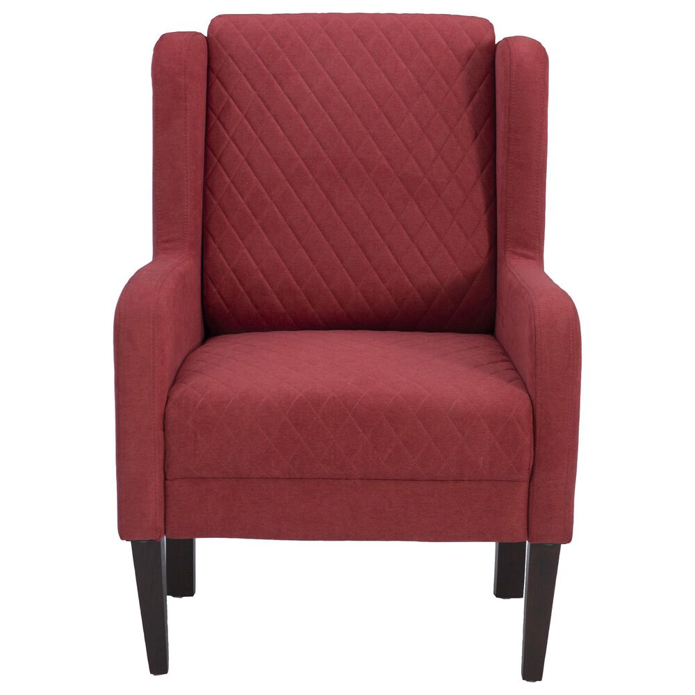 Linon Home Decor Jerika Accent Chair in Rust, , large