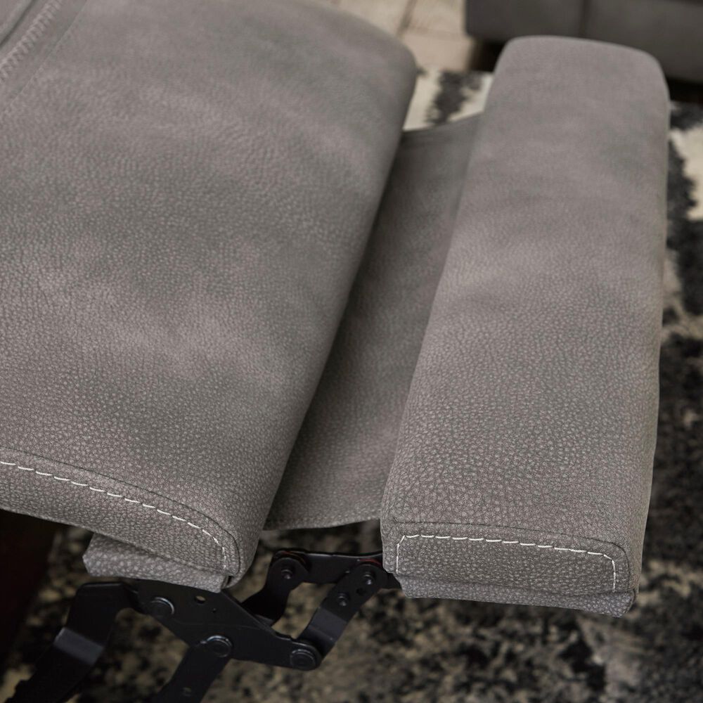 Ashley Next-Gen DuraPella Power Reclining Sofa with Power Headrest in Slate, , large