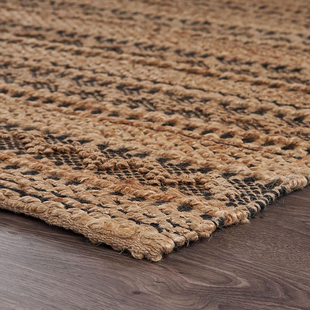 L&amp;R Resources Natural Fiber Striped 9&#39; x 12&#39; Jet Black Area Rug, , large
